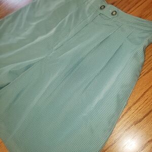 Vtg Marcia Seafoam Pleated High-Waist Shorts Size:12